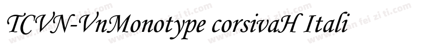 TCVN-VnMonotype corsivaH Italic字体转换